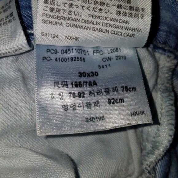Levi's 511 Jeans Straight Leg Denim Light Blue Men's 30 x 30 - Picture 12 of 14